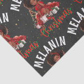 Zwarte vrouwen Kerst melanine sista Xmas Sistas Tissuepapier (Detail)