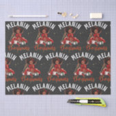 Zwarte vrouwen Kerst melanine sista Xmas Sistas Tissuepapier (Craft)