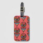 Zwarte vrouwen, kleurrijke Turban, koraal Sinaasap Bagagelabel (Voorkant (verticaal))