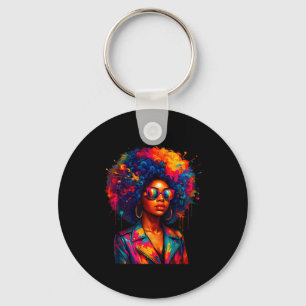 Zwarte Vrouwen Koningin Afro Afrikaanse Melanine D Sleutelhanger