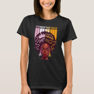 Zwarte Vrouwen Koningin Sterker Dan Eczeem Lavende T-shirt
