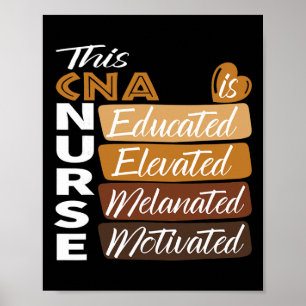 Zwarte Vrouwen Melanated Cna Verpleegster Zwarte G Poster