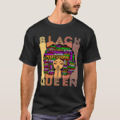 Zwarte vrouwen Melanin Teacher Queen Afro Black Gi T-shirt (Voorkant)