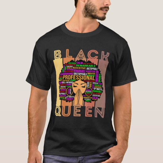 Zwarte vrouwen Melanin Teacher Queen Afro Black Gi T-shirt (Voorkant)