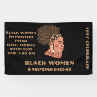 Zwarte vrouwen met spandoek