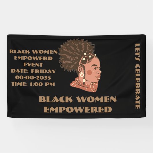 Zwarte vrouwen met spandoek (Horizontaal)