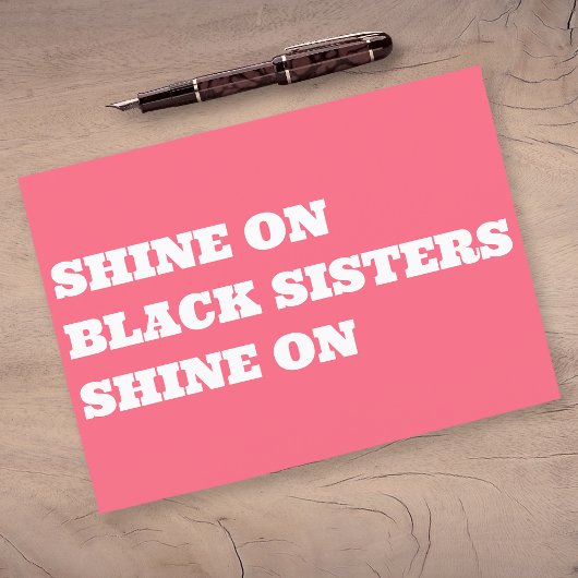 Zwarte Vrouwen Motivatie Briefkaart