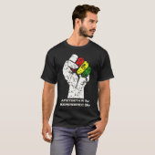 Zwarte vrouwen Natuurlijke haarkloven Afro Word Ar T-shirt (Voorkant volledig)
