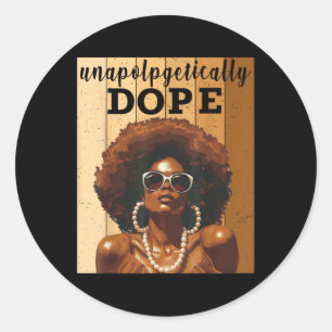 Zwarte vrouwen onbeschaamd Juneteenth African Wo Ronde Sticker