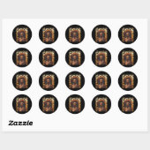 Zwarte vrouwen onbeschaamd Juneteenth Black Hist Ronde Sticker (Vel)