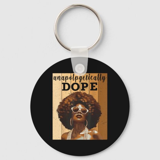 Zwarte vrouwen onbeschaamd Juneteenth Black Hist Sleutelhanger (Voorkant)
