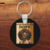 Zwarte vrouwen onbeschaamd Juneteenth Black Hist Sleutelhanger (Voorkant)