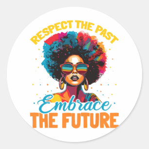 Zwarte Vrouwen Onverontschuldigend Verbazingwekken Ronde Sticker