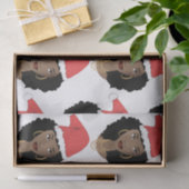 Zwarte Vrouwen, Rode Kerstmis Kerstman hoeden Tissuepapier (Geschenk)