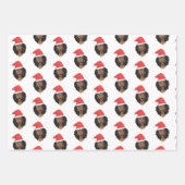 Zwarte vrouwen, rode kerstmuts, kauwgom, vrolijk k inpakpapier vel (Voorkant 2)