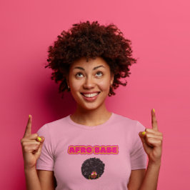 Zwarte Vrouwen, Roze Afro Babe T-shirt