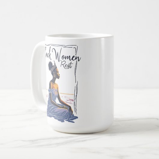 Zwarte Vrouwen RUST Koffiemok (Voorkant links)