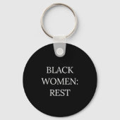 Zwarte Vrouwen Rust Sleutelhanger (Voorkant)