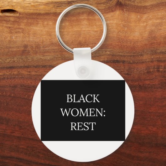Zwarte Vrouwen Rust Sleutelhanger (Achterkant)