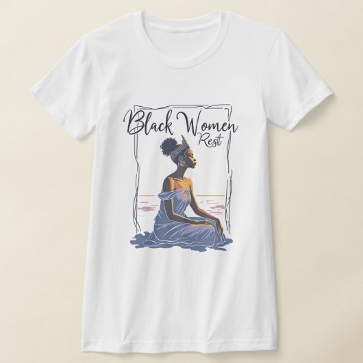 Zwarte Vrouwen RUST T-shirt (Laagn)