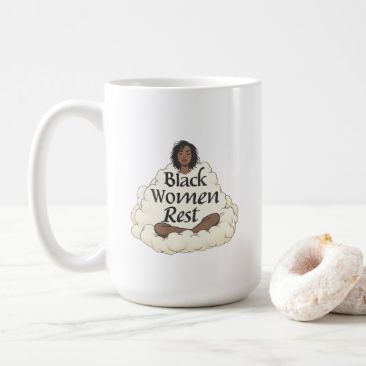 Zwarte Vrouwen Rusten Koffiemok (Met donut)