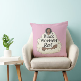 Zwarte vrouwen rusten. kussen
