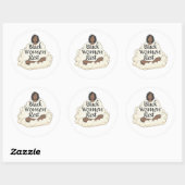 Zwarte Vrouwen Rusten Ronde Sticker (Vel)