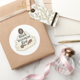 Zwarte Vrouwen Rusten Ronde Sticker