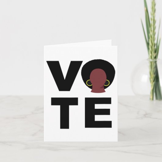 Zwarte vrouwen stemmen zwarte stemmen PR Kaart (Voorkant)