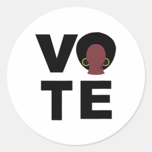 Zwarte vrouwen stemmen zwarte stemmen PR Ronde Sticker