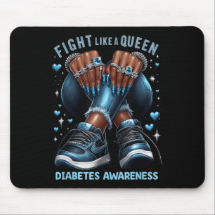 Zwarte vrouwen vechten als een koningin diabetes b muismat