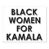 ZWARTE VROUWEN VOOR KAMALA RUBBERSTEMPEL (Afrduk)