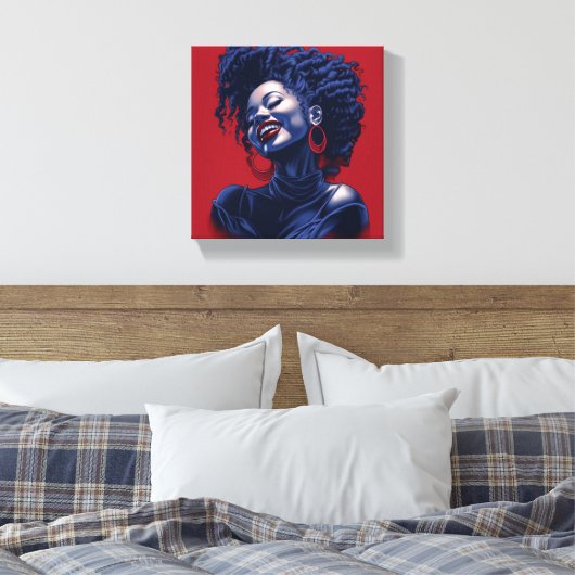 ZWARTE VROUWEN VREUGDE CANVAS AFDRUK (Insitu (Slaapkamer))