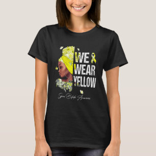 Zwarte vrouwen We Draag de Yellow Spina Bifida T-shirt