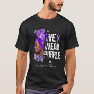 Zwarte vrouwen We Draag het Paarse Turner-syndroom T-shirt