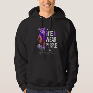 Zwarte vrouwen We Draag Paarse migraine hoofdpijn Hoodie