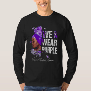 Zwarte vrouwen We Draag Paarse migraine hoofdpijn T-shirt