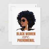 Zwarte vrouwen zijn fenomenaal feestdagenkaart (Voorkant / Achterkant)