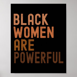 Zwarte vrouwen zijn machtige vrouwen van de maand poster