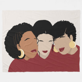 Zwarte vrouwen, zuster Friends Fleece Deken