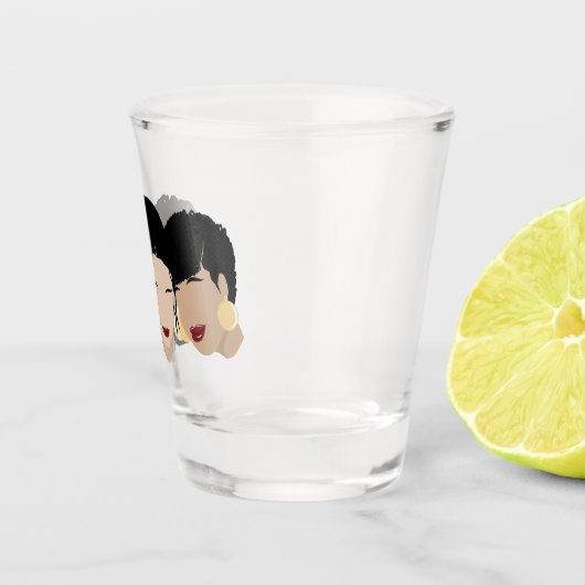 Zwarte vrouwen, zuster Friends Shot Glas (Rechts)