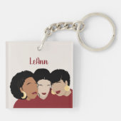Zwarte vrouwen, zuster Friends Sleutelhanger (Achterkant)