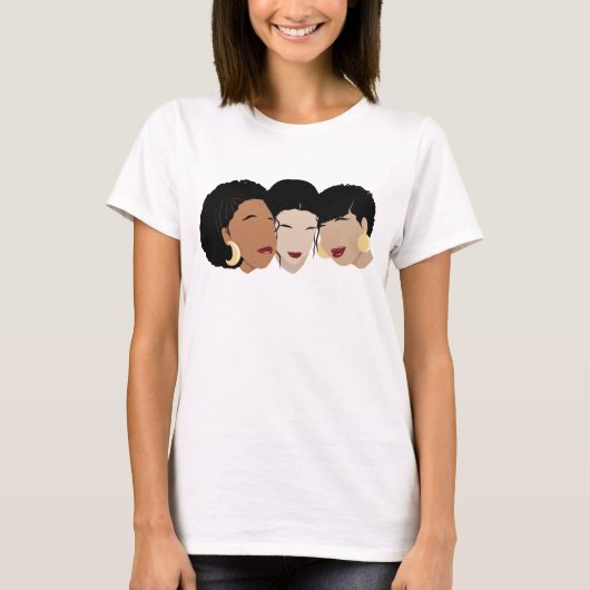 Zwarte vrouwen, zuster Friends T-shirt (Voorkant)