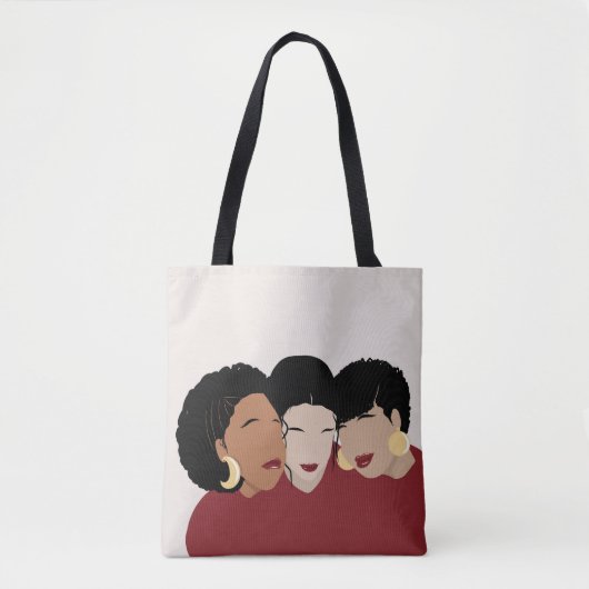 Zwarte vrouwen, zuster vrienden, tinten van melani tote bag (Voorkant)