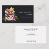 ZWARTE VRUCHTENSTROOM PATISSERIE CUPCAKE BAKERY VISITEKAARTJE (Voorkant / Achterkant)