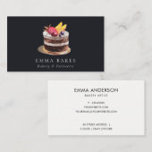 ZWARTE VRUCHTENSTROOM PATISSERIE CUPCAKE BAKERY VISITEKAARTJE (Voorkant / Achterkant)