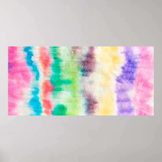 Zwarte vuile kunst verf. Shibori Pattern. Roze pen Poster (Voorkant)