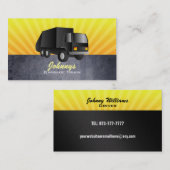 Zwarte vuilniswagens Visitekaartjes (Voorkant / Achterkant)