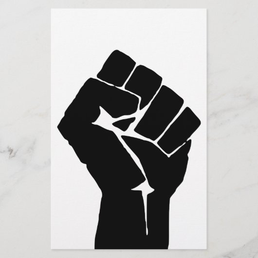 Zwarte Vuist Geheven - Verzetsprotest Flyer (Voorkant)