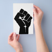 Zwarte Vuist Geheven - Verzetsprotest Flyer (Hand)
